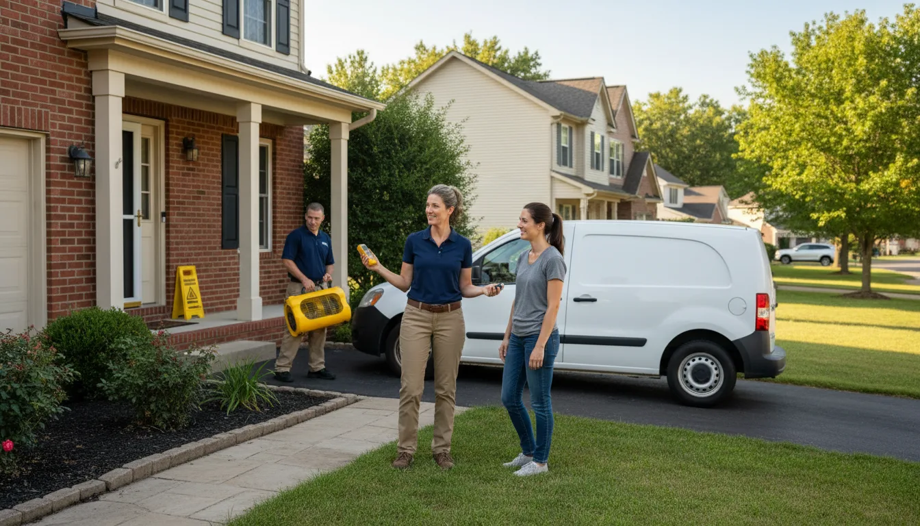 Residential water damage restoration in Cruger, MS